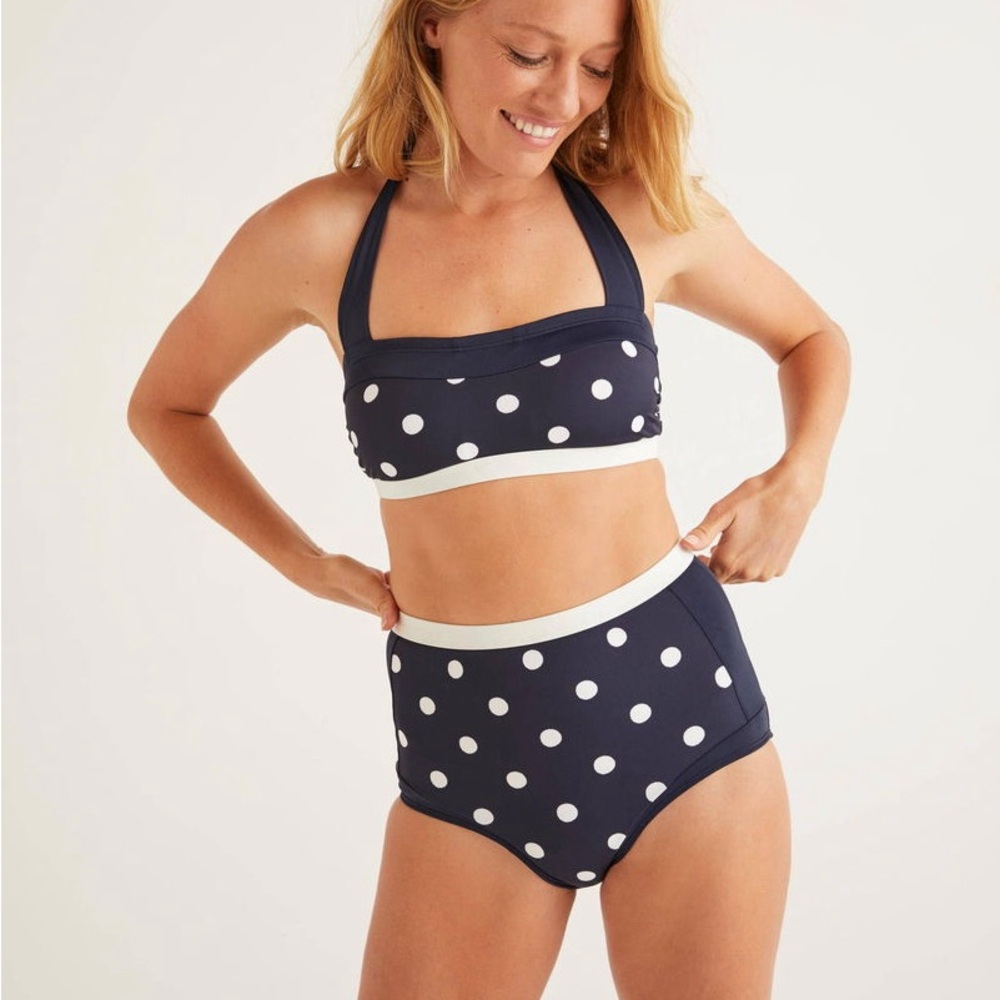 Navy High-Waisted Bikini Set